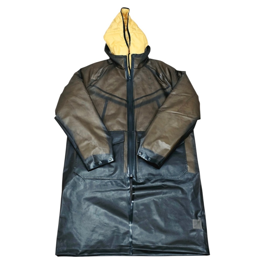 Nike NSW Tech Pack Long Parka Jacket Mens M Brown Black Waterproof Hooded